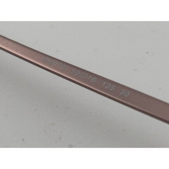 EASY CLIP - QU472 50-16-135 Rose Gold Metal Oval Glasses Frames - Picture 6 of 7